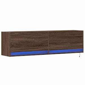 vidaXL TV-Wandschrank mit LED-Beleuchtung Eichen-Optik 140x31x38 cm