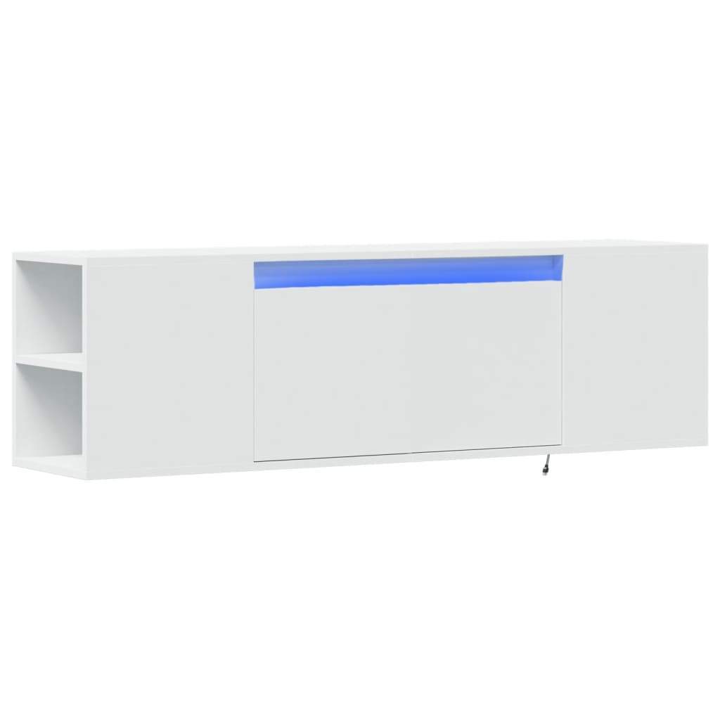 Thumbnail - vidaXL TV-Wandschrank mit LED-Beleuchtung Weiß 135x31x39,5 cm