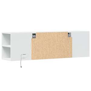 Nástěnná TV skříňka s LED osvětlením bílá 135 x 31 x 39,5 cm - obrázek 8