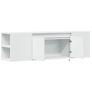 Nástěnná TV skříňka s LED osvětlením bílá 135 x 31 x 39,5 cm - obrázek 9
