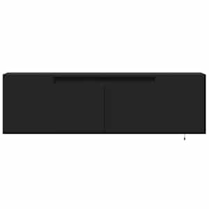 Nástěnná TV skříňka s LED osvětlením černá 135 x 31 x 39,5 cm - obrázek 6