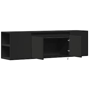 Nástěnná TV skříňka s LED osvětlením černá 135 x 31 x 39,5 cm - obrázek 9