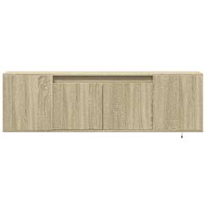 Nástěnná TV skříňka s LED osvětlením dub sonoma 135x31x39,5 cm - obrázek 6
