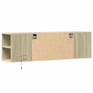 Nástěnná TV skříňka s LED osvětlením dub sonoma 135x31x39,5 cm - obrázek 8