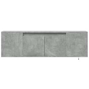 Nástěnná TV skříňka s LED betonově šedá 135 x 31 x 39,5 cm - obrázek 6