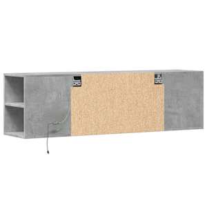 Nástěnná TV skříňka s LED betonově šedá 135 x 31 x 39,5 cm - obrázek 8