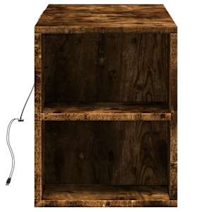 Nástěnná TV skříňka s LED osvětlením kouřový dub 135x31x39,5 cm - obrázek 7