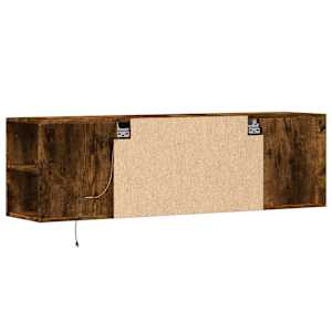 Nástěnná TV skříňka s LED osvětlením kouřový dub 135x31x39,5 cm - obrázek 8