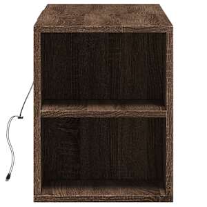 Nástěnná TV skříňka s LED osvětlením hnědý dub 135x31x39,5 cm - obrázek 7