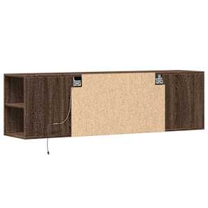 Nástěnná TV skříňka s LED osvětlením hnědý dub 135x31x39,5 cm - obrázek 8