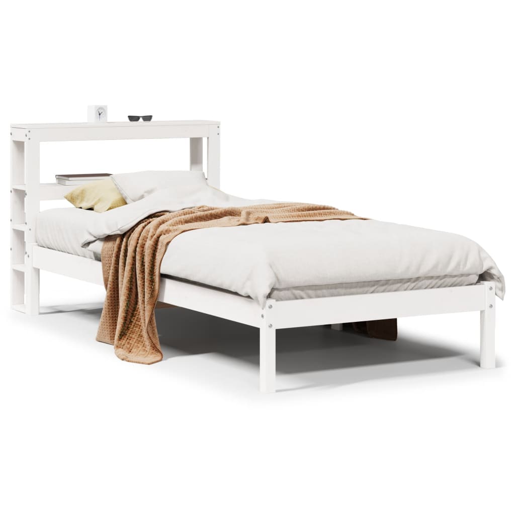 vidaXL Bedframe zonder matras massief grenenhout wit 90x200 cm, foto 3