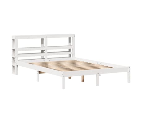 vidaXL Cadre de lit sans matelas blanc 150x200 cm bois de pin massif