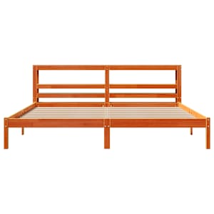 Rám postele s čelem voskově hnědý 180x200 cm masivní borovice - obrázek 4