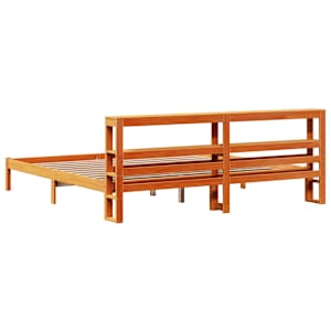 Rám postele s čelem voskově hnědý 180x200 cm masivní borovice - obrázek 6