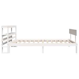 Postel bez matrace bílá 75 x 190 cm masivní borovice - obrázek 5