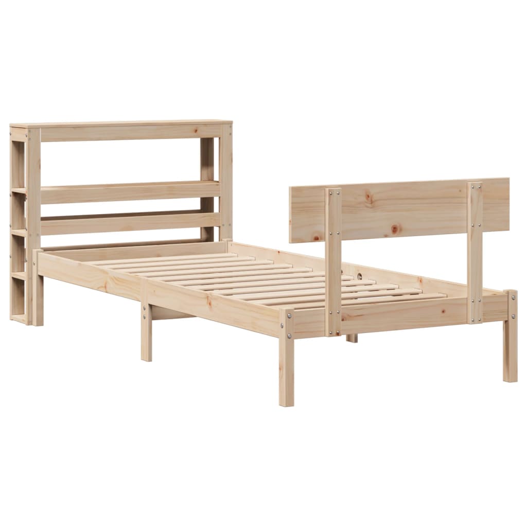 vidaXL Bedframe zonder matras massief grenenhout 90x200 cm afbeelding