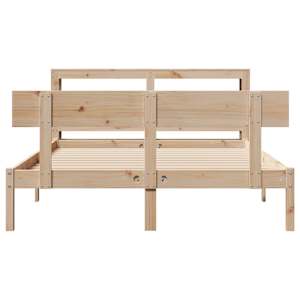 Postel bez matrace 120 x 200 cm masivní borovice - obrázek 4