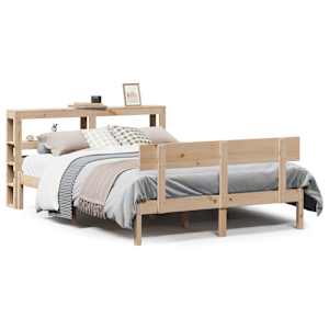 Postel bez matrace 160 x 200 cm masivní borovice - obrázek 2