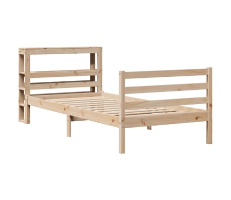 vidaXL Massivholzbett ohne Matratze 100x200 cm Kiefernholz