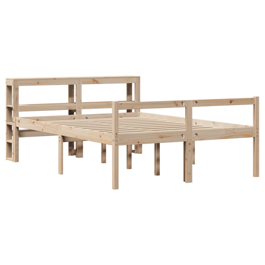 vidaXL Seniorenbed met hoofdbord massief grenenhout 120x190 cm afbeelding
