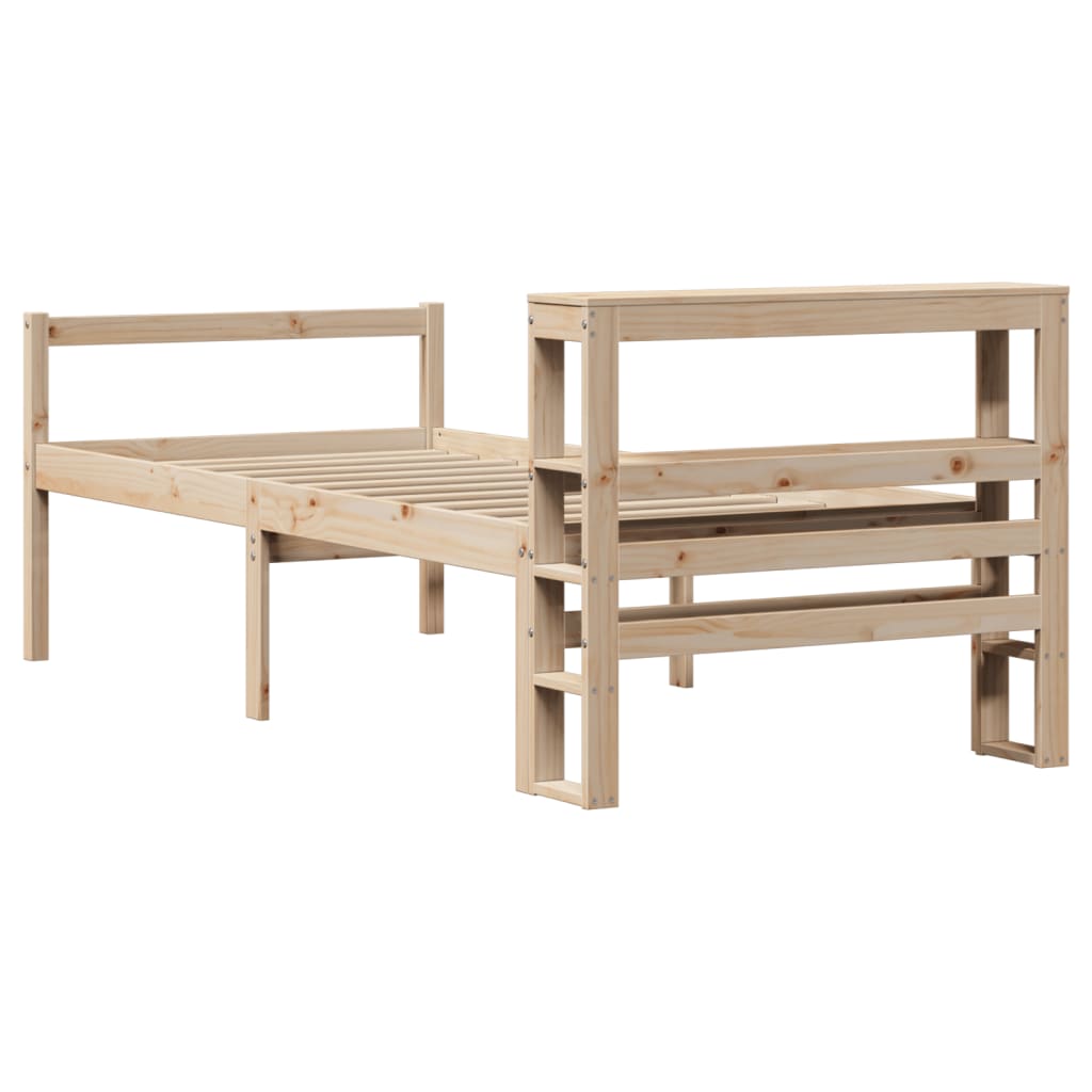 Seniorseng med hodegavl 100x200 cm heltre furu - Bilde 5