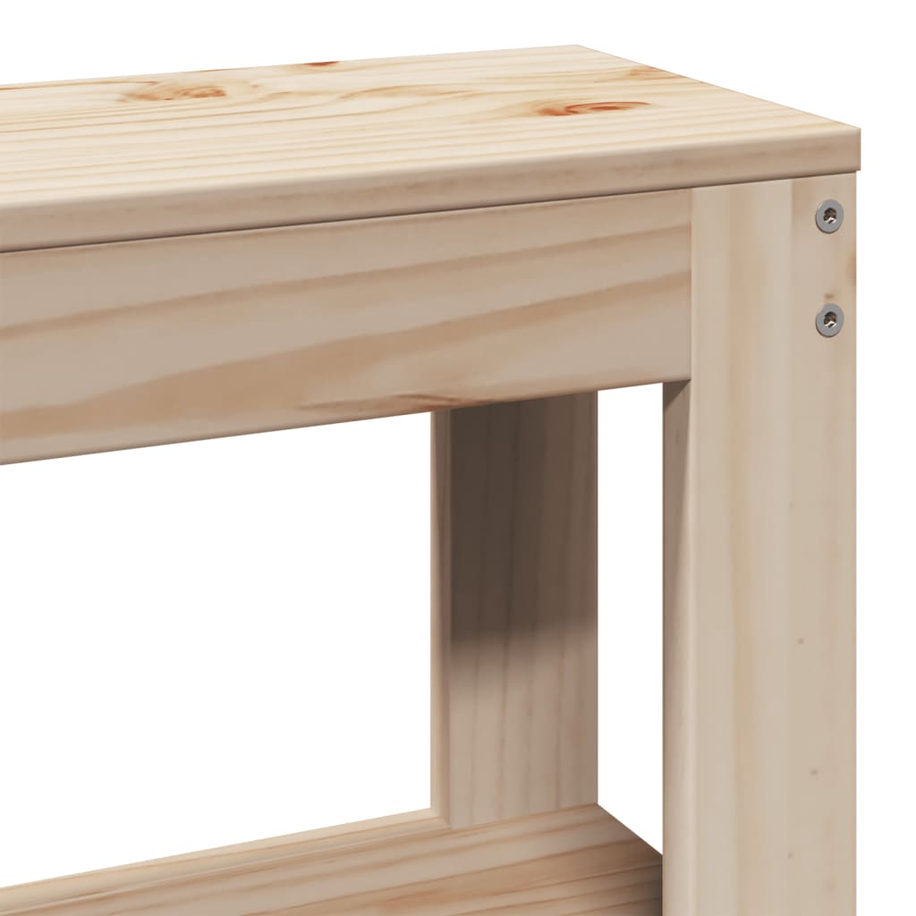 Seniorseng med hodegavl 100x200 cm heltre furu - Bilde 8