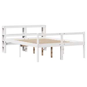 vidaXL Postel s čelem pro seniory b&iacute;l&aacute; 120 x 200 cm masivn&iacute; borovice