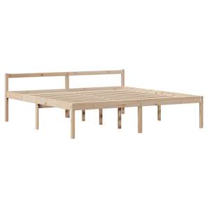 Postel s čelem pro seniory 200 x 200 cm masivní borovice - obrázek 7
