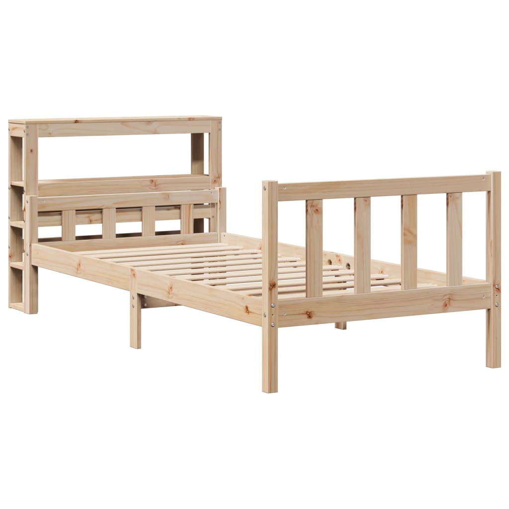 vidaXL Bedframe zonder matras massief grenenhout 75x190 cm afbeelding