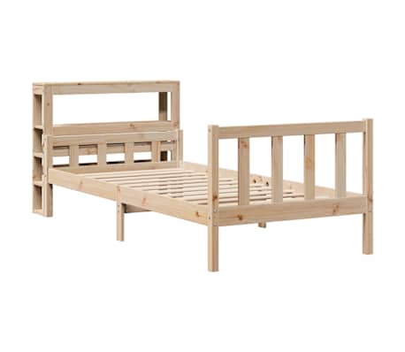 vidaXL Cadru de pat fără saltea, 75x190 cm, lemn masiv de pin