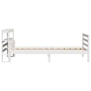 Rám postele s čelem bez matrace bílý 90x200 cm - obrázek 5