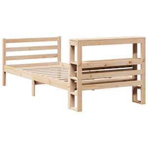 Rám postele s čelem 100 x 200 cm masivní borové dřevo - obrázek 6