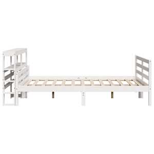 Rám postele s čelem 160 x 200 cm masivní borové dřevo - obrázek 5
