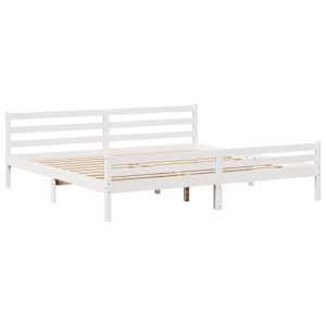 Rám postele s čelem bez matrace bílý 180x200 cm - obrázek 7