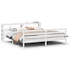 vidaXL voodiraam peatsiga ilma madratsita Valge 200x200 cm