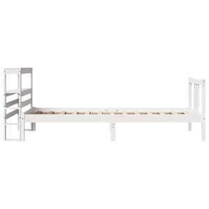Rám postele s čelem bez matrace bílý 90x200 cm - obrázek 5