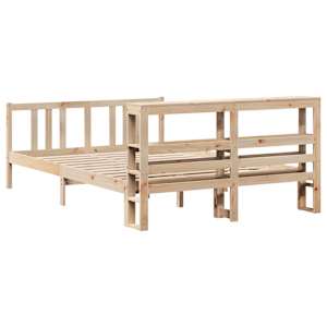 Rám postele s čelem 120 x 200 cm masivní borové dřevo - obrázek 6