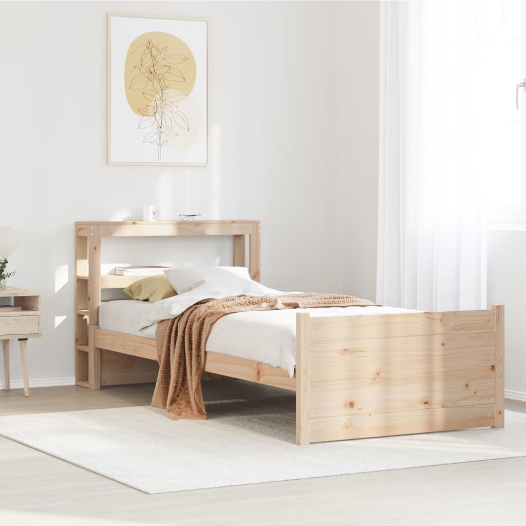 vidaXL Bettgestell mit Kopfteil ohne Matratze 90x190 cm