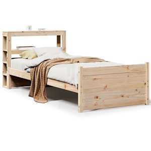 Rám postele s čelem 90 x 200 cm masivní borové dřevo - obrázek 2