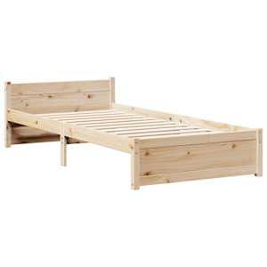 Rám postele s čelem 90 x 200 cm masivní borové dřevo - obrázek 5