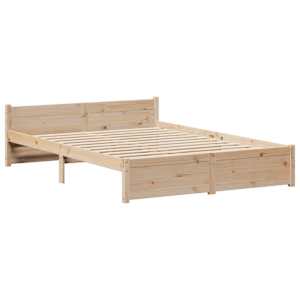 Rám postele s čelem 120 x 200 cm masivní borové dřevo - obrázek 5
