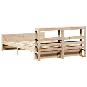 Rám postele s čelem 120 x 200 cm masivní borové dřevo - obrázek 8