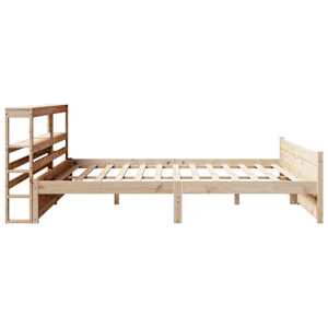 Rám postele s čelem 200 x 200 cm masivní borové dřevo - obrázek 7