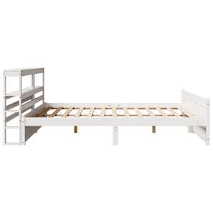 Rám postele s čelem bez matrace bílý 200x200 cm - obrázek 7
