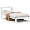 vidaXL voodiraam peatsiga ilma madratsita Valge 90x200 cm