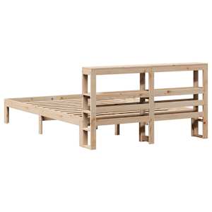Rám postele s čelem 160 x 200 cm masivní borové dřevo - obrázek 6