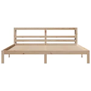 Rám postele s čelem 200 x 200 cm masivní borové dřevo - obrázek 4