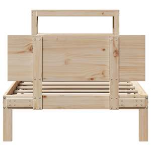 Rám postele s čelem 100 x 200 cm masivní borové dřevo - obrázek 4