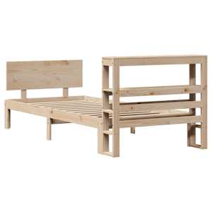 Rám postele s čelem 100 x 200 cm masivní borové dřevo - obrázek 6
