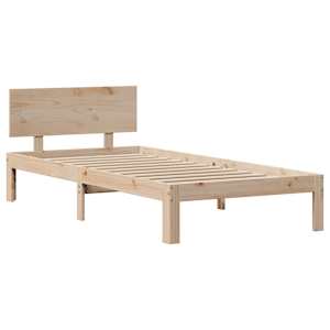 Rám postele s čelem 100 x 200 cm masivní borové dřevo - obrázek 7